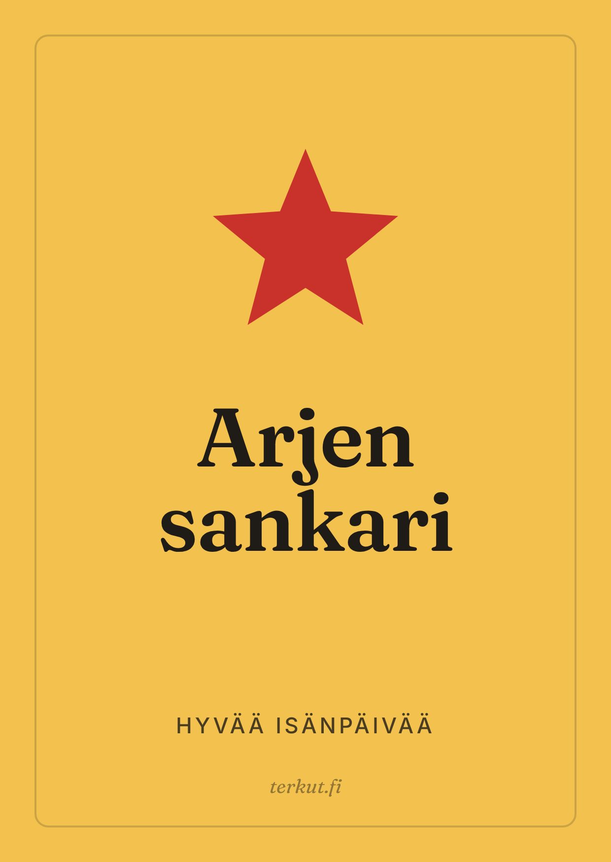 Arjen sankari